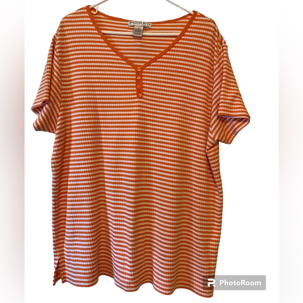 Plus Size Woman's Pass Port's Pull Over Shirt
